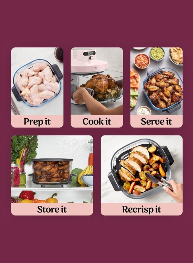 Ninja Crispi Pro 6-in-1 Countertop Glass Air Fryer (Rose Quartz) AS101PKANZ 5.7 L 2050 W AS101PKANZ Rose Quartz - Image 5