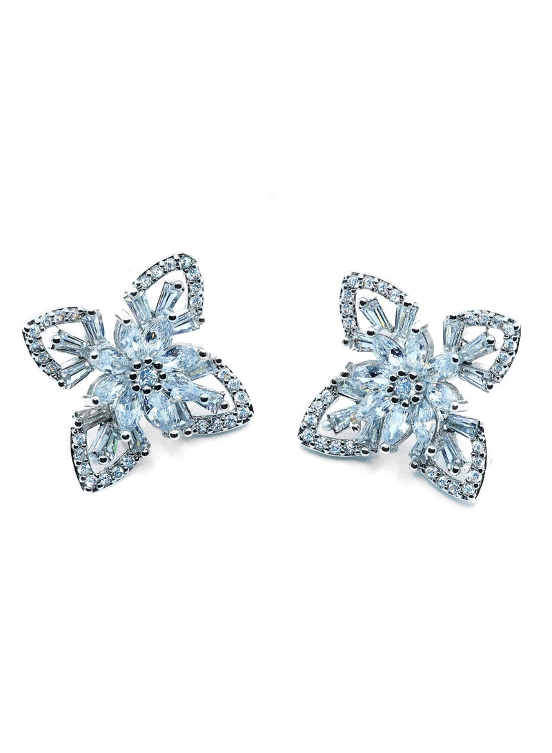 LMA' Luxury Silver Jewelry Set (Necklace, Earrings, Ring) Heart for Women - Image 4