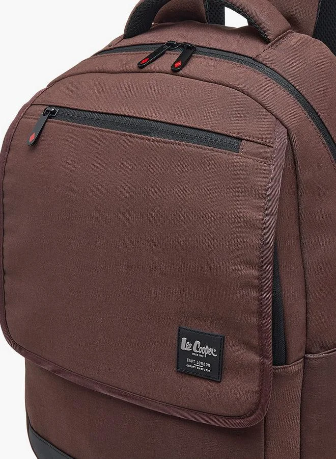 Lee Cooper Solid School Backpack For Kids 13+ Years With Padded Laptop Sleeve