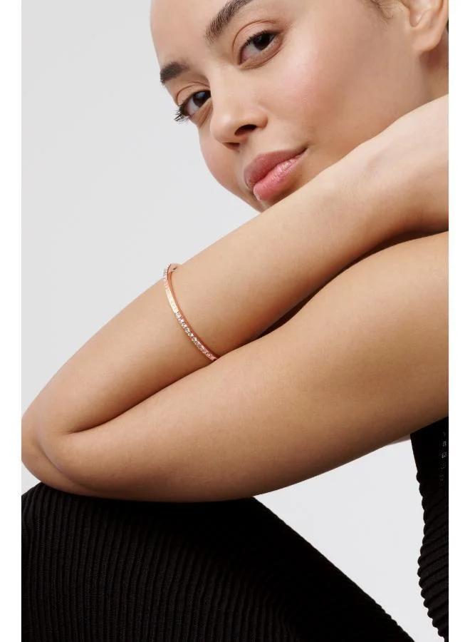 تيد بيكر CLAUDIA: Narrow Crystal Hinged Bangle Bracelet