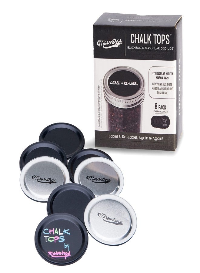 Masontops Blackboard Lids Reg Mouth Chalk Top 8Pk, 1 EA - Image 1
