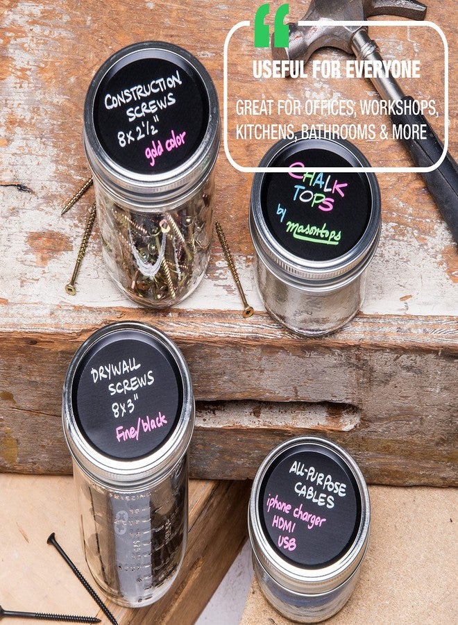 Masontops Blackboard Lids Reg Mouth Chalk Top 8Pk, 1 EA - Image 4