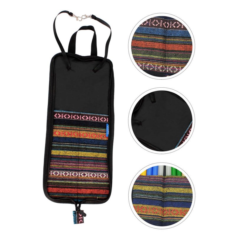 Oxford Cloth Drumstick Bag Pouch with Hook for Jazz Rock Drummers Portable Stick Holder Case - Image 5