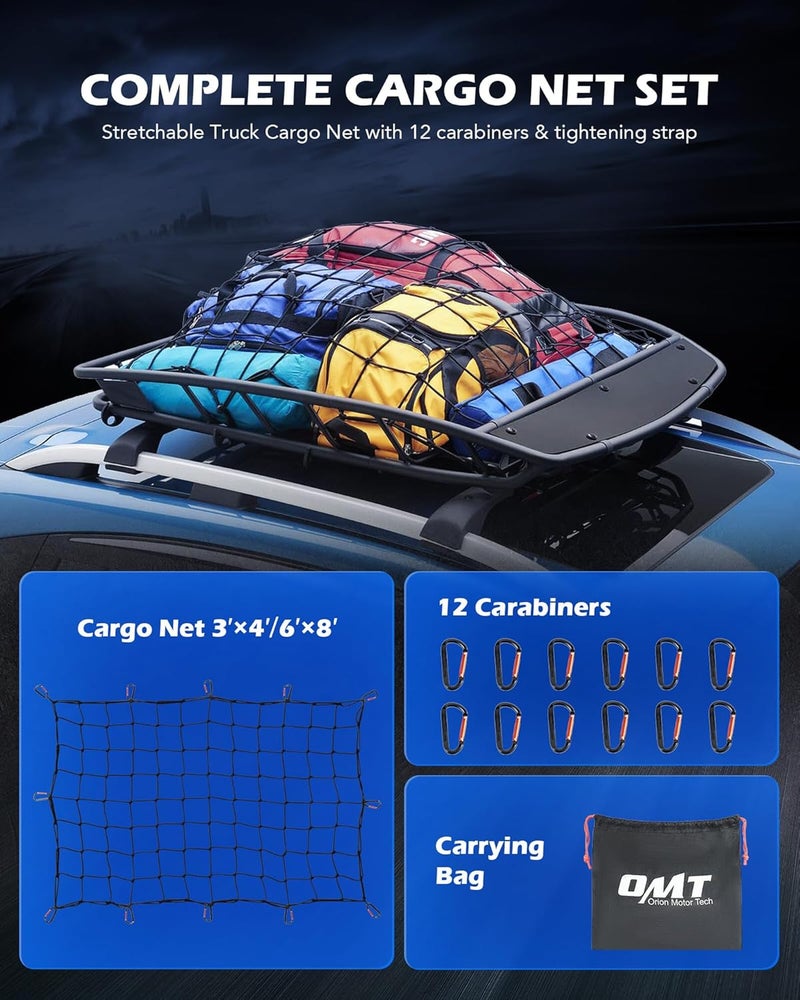 Orion Motor Tech Heavy Duty Cargo Net 3x4 FT for SUV and Truck Bed - Image 2