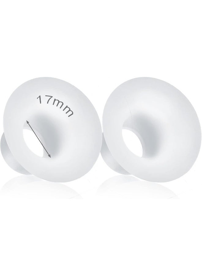 Durceler 17mm Silicone Flange Inserts Compatible with Medela/for Spectra S1 S2 / Elvie / S18 S21 / Momcozy S9 S12/ TSRETE 24mm Breast Pump Shields or Freemie 25mm; Reduce Tunnel Down to 17mm - Image 1