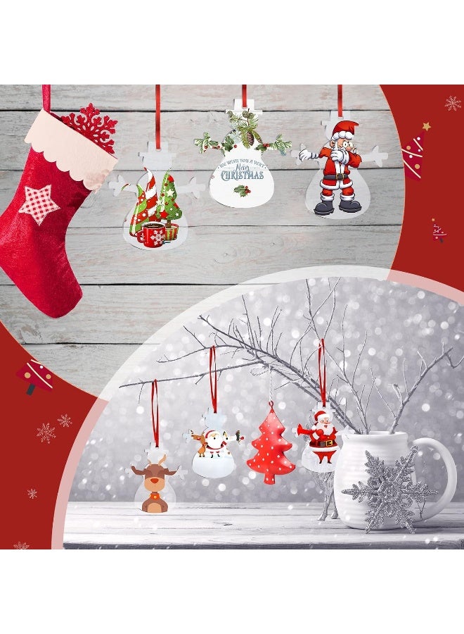 TPGP 3 Inch Acrylic Blanks Ornament Acrylic Keychain Blanks Clear Ornaments Clear Discs For Christmas Crafts(Snowman, 50 Pieces)  - Image 5