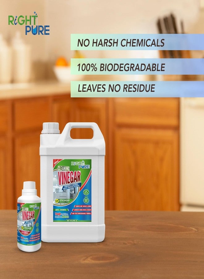 RIGHTPURE® Cleaning Vinegar 20% Strength | Industrial Grade Concentrate | Natural Multi-Purpose Cleaner for Limescale, Rust, Mold, and Tough Stains | Eco-Friendly, Non-Toxic, Biodegradable - 1L - Image 4