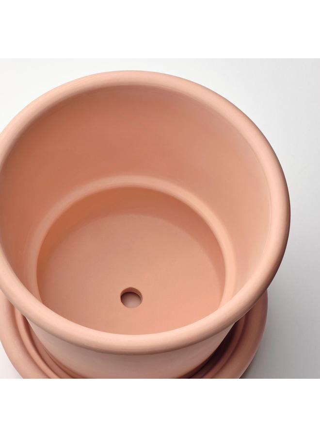 erorex Plant Pot With Saucer, In/Outdoor Terracotta, 15 Cm - Image 3