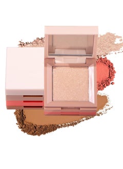3 in 1 Contour Highlighter Blush Makeup Palette Kit, Matte Shimmer Highlighting Bronzing Blusher Eyeshadow Pallet