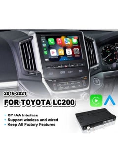 Toyota Land Cruiser VXR Carplay Interface 2016 To 2021 Support Wireless Carplay Android Auto Support USB Video Playback Rear View Camera Compatible Land Cruiser Carplay Adaptor