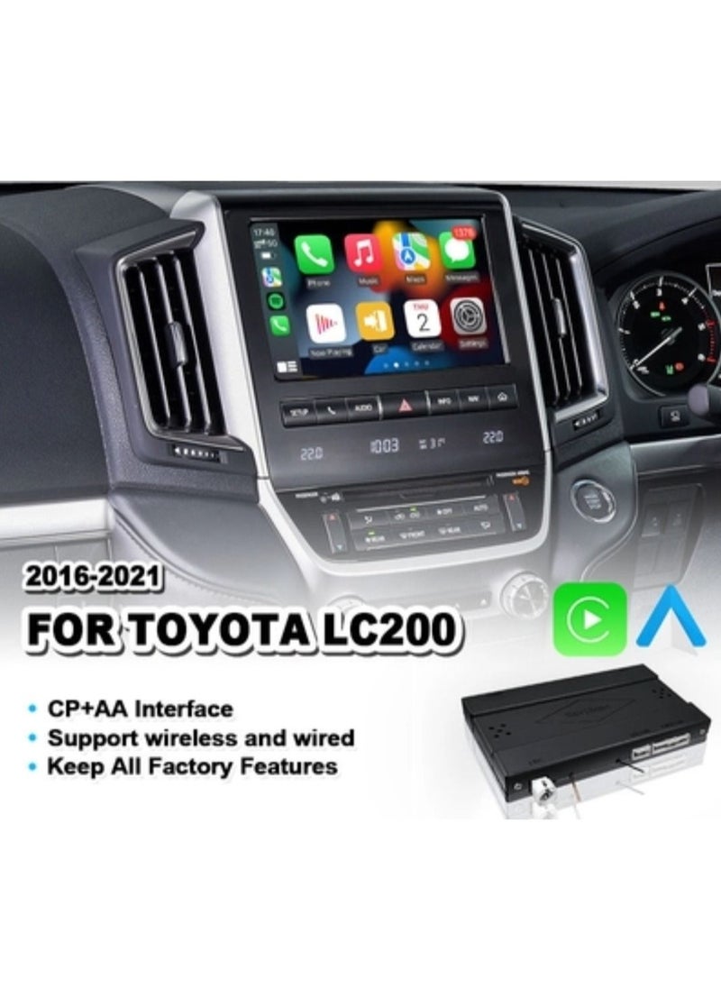 Generic - Toyota Land Cruiser VXR Carplay Interface 2016 To 2021 Support Wireless Carplay Android Auto Support USB Video Playback Rear View Camera Compatible Land Cruiser Carplay Adaptor - Image 1