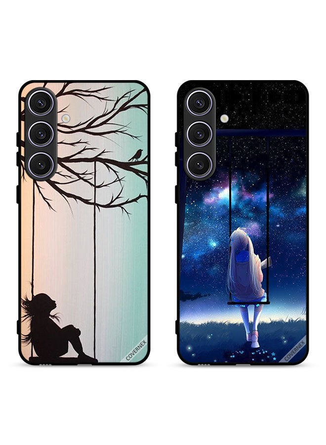 Covernex Two Cases For Samsung Galaxy S23 FE 5G Protective Covers Sad Little Girl Art Paint - Image 1