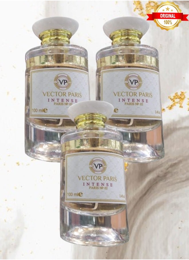 Paris 3 Pieces Vector Paris Intense Perfume Number 02 100ml EDP  - Image 1