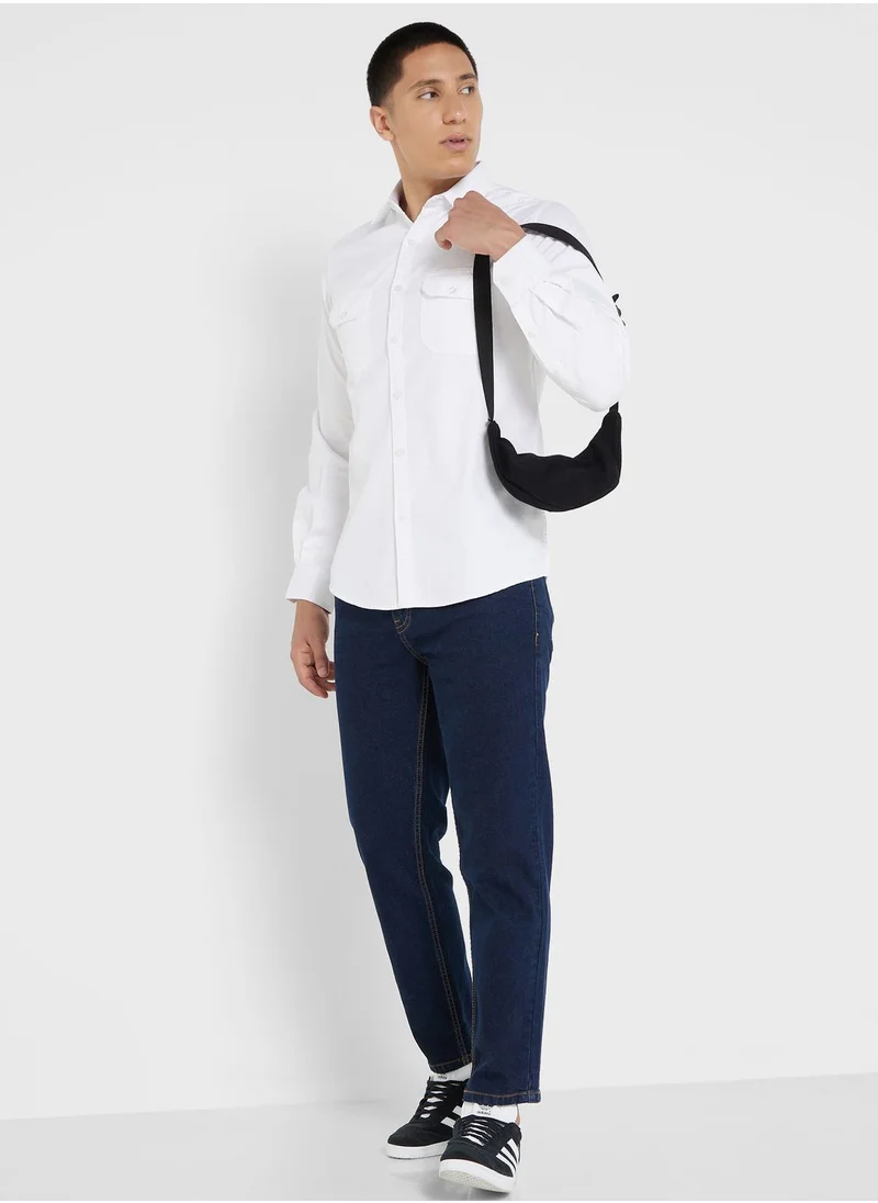 Seventy Five Pure Cotton Casual Double Pocket Shirt