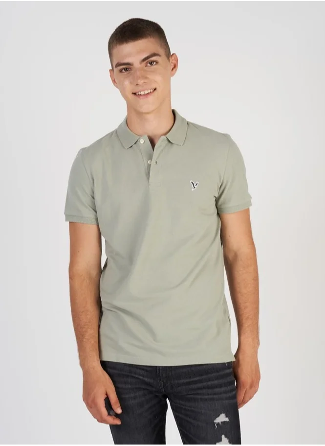 امريكان ايجل Logo Detail Short Sleeve Polo Shirt