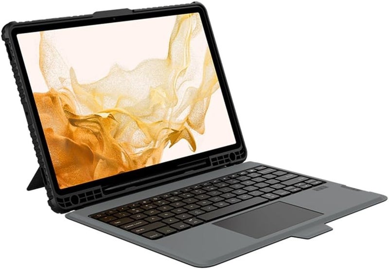 Nillkin Bumper Combo Keyboard Case Designed For Samsung Galaxy Tab S8 Plus/S7 Plus/S7 Fe, Pen Holder/Shockproof Cover/Stand/Trackpad And Removable Keyboard - Black - Image 1