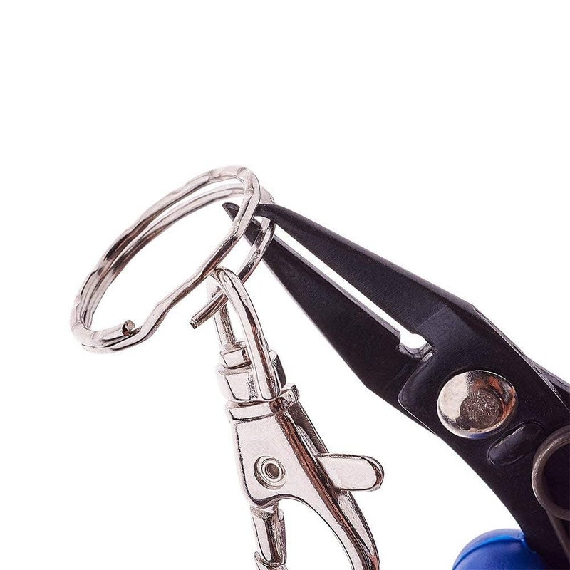 BB Beadthoven Beadthoven Split Ring Opening Pliers Tweezers Opener Tools Jewelry Making Tools Jump Ring Jewelry Pliers for Opening Split Ring or Key Chain Gunmetal Color 140mm - Image 2