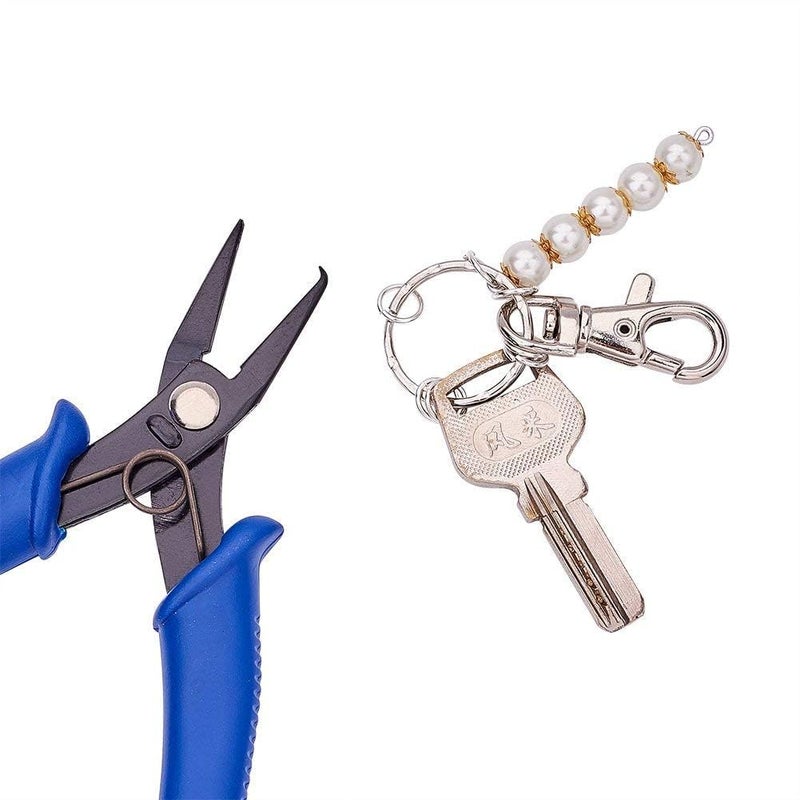 BB Beadthoven Beadthoven Split Ring Opening Pliers Tweezers Opener Tools Jewelry Making Tools Jump Ring Jewelry Pliers for Opening Split Ring or Key Chain Gunmetal Color 140mm - Image 4