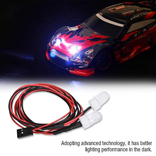 Dilwe RC Car LED Lights, 2 Pcs 20mm Headlight LED Lights for RC Model Drift Car Vehicle Accessory(20#-White Light) - Image 2