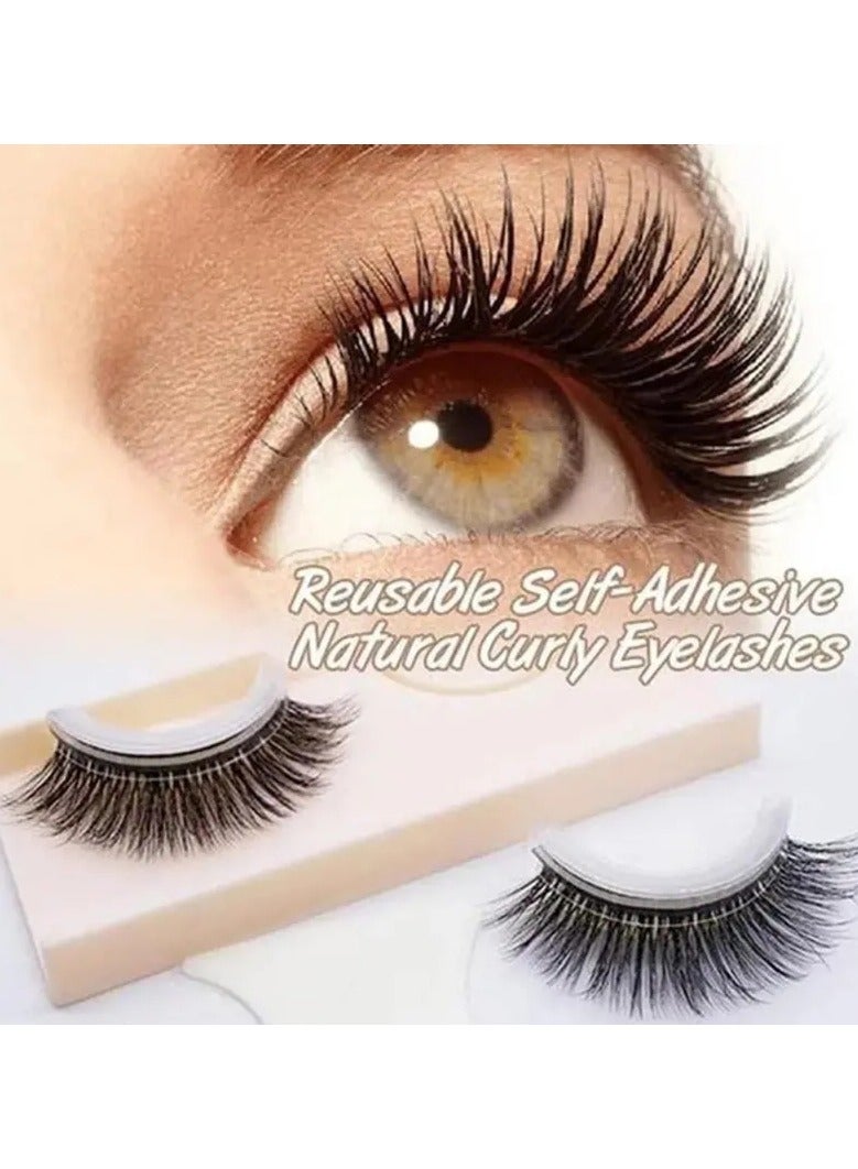 أوريتي زوج قابل لإعادة الاستخدام الذاتي لاصق الرموش الكاذبة ثلاثية الأبعاد الرموش المنك الاصطناعية الغراء مجانا تمديد الرموش 3 ثوان لارتداء لا الغراء الرموش اللازمة - Image 4