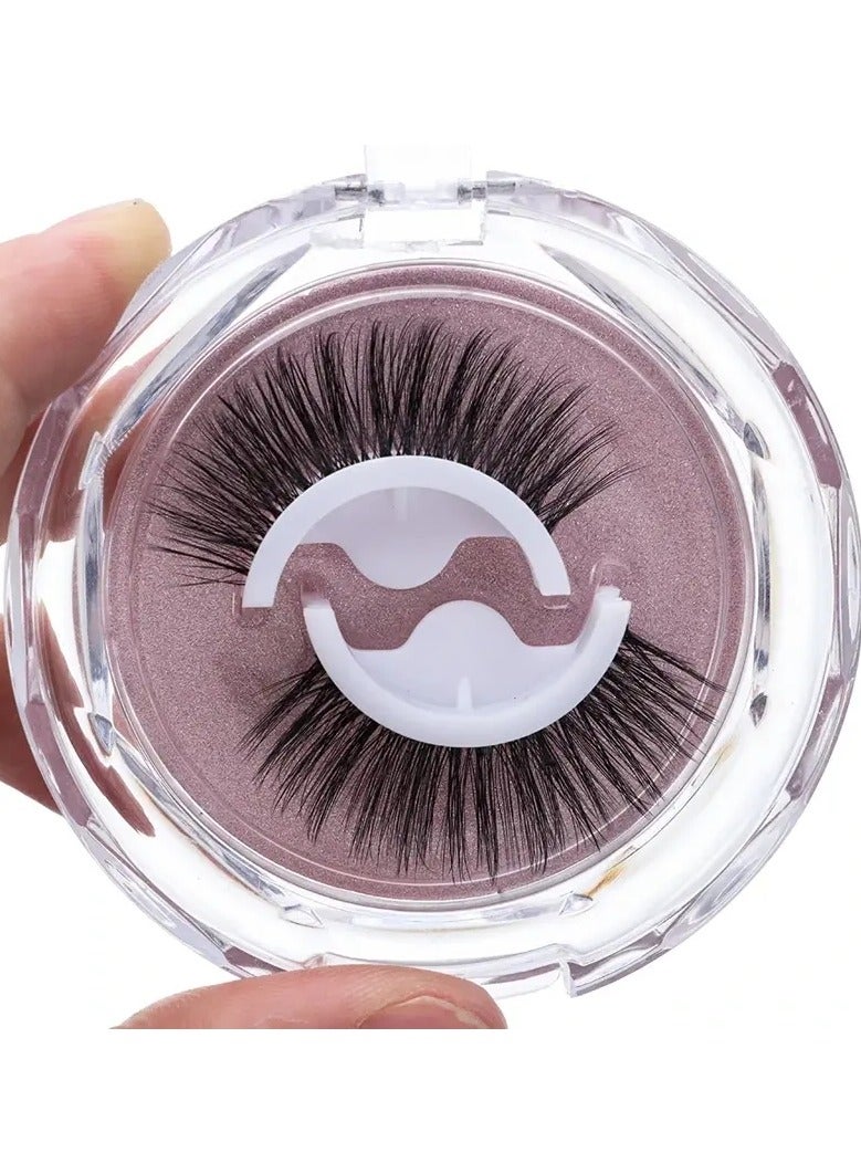 أوريتي زوج قابل لإعادة الاستخدام الذاتي لاصق الرموش الكاذبة ثلاثية الأبعاد الرموش المنك الاصطناعية الغراء مجانا تمديد الرموش 3 ثوان لارتداء لا الغراء الرموش اللازمة - Image 1