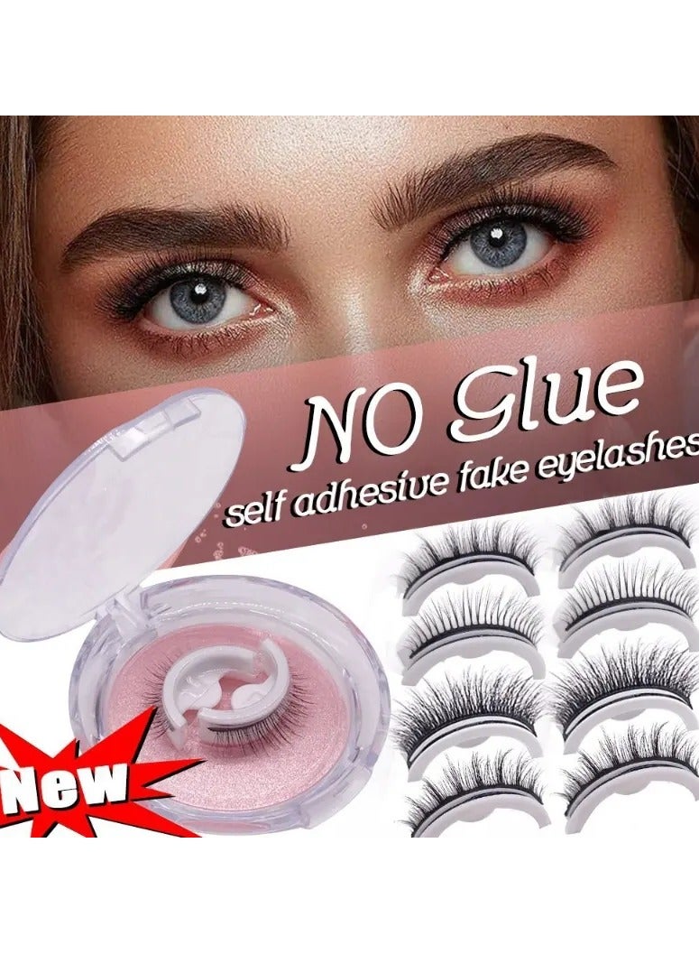 أوريتي زوج قابل لإعادة الاستخدام الذاتي لاصق الرموش الكاذبة ثلاثية الأبعاد الرموش المنك الاصطناعية الغراء مجانا تمديد الرموش 3 ثوان لارتداء لا الغراء الرموش اللازمة - Image 5