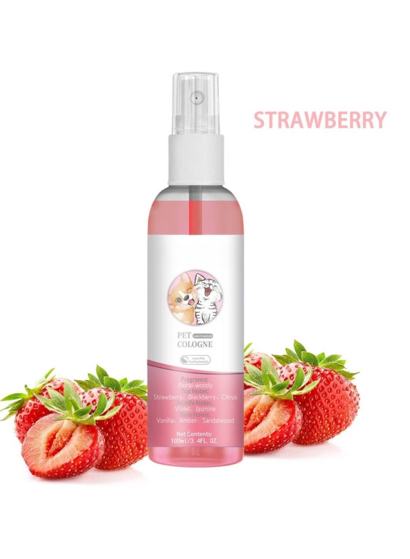 Generic Pet Perfume with Long-Lasting strawberry  Scent – Eliminates Odors, Softens, and Moisturizes Your Pet's Fur.  - Image 1
