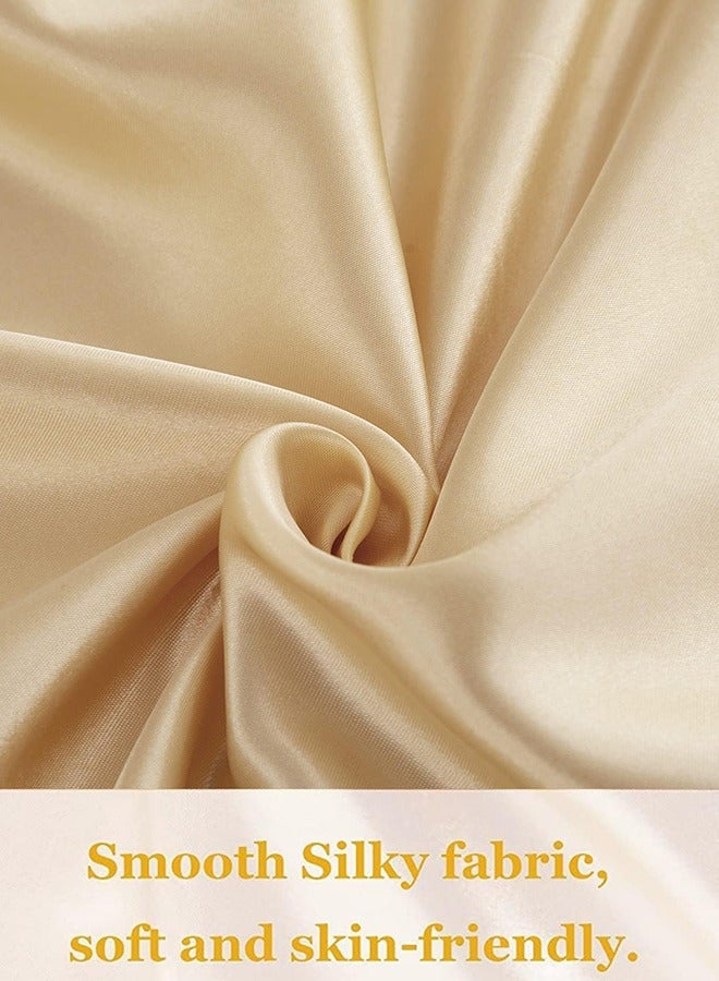 Tersely Satin Pillowcase,2 Pack 20"x 30" Silk Satin Pillowcases for Hair and Skin Queen Size Pillow Case with Envelope Closure (50x75cm, Taupe)  - Image 2