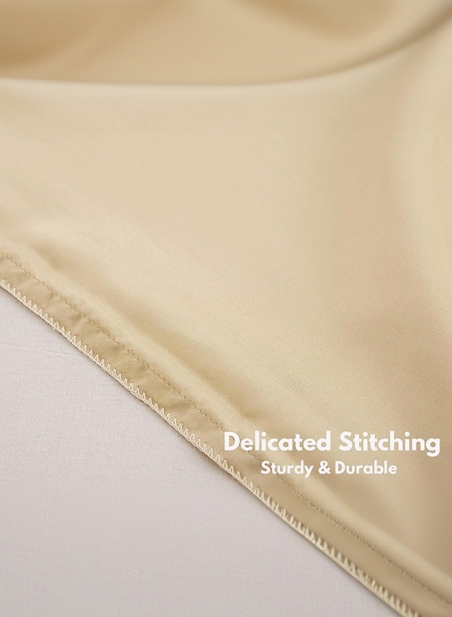 Tersely Satin Pillowcase,2 Pack 20"x 30" Silk Satin Pillowcases for Hair and Skin Queen Size Pillow Case with Envelope Closure (50x75cm, Taupe)  - Image 4