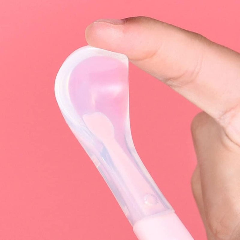 comfrt Grapefruit Spoons Baby Silicone Spoon: Ice Cream Spoons 2pcs Serrated Citrus Spoon Double Head Dessert Spoons Tea Coffee Sugar Spoon - Image 5
