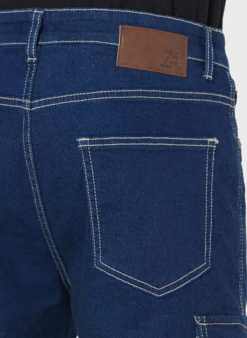 Seventy Five Mens Cargo Jeans