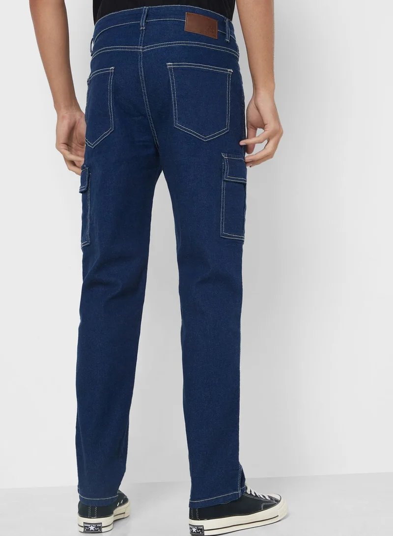 Seventy Five Mens Cargo Jeans