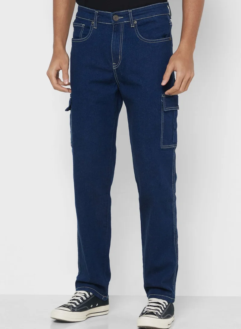 Seventy Five Mens Cargo Jeans