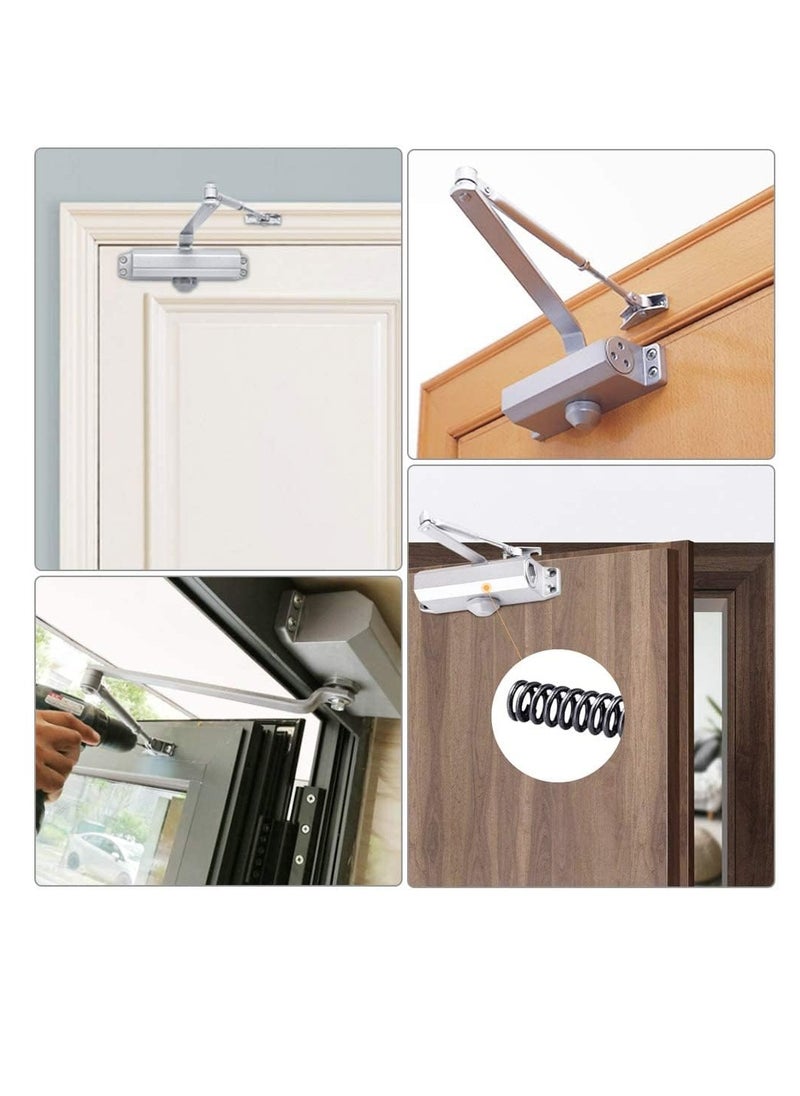 ROBUSTLINE Robustline Heavy Duty Door Closer For Home and Commercial use- 5 YEARS WARRANTY - (1604 - Silver, Door Weight Capacity 60Kg - 80Kg)  - Image 2