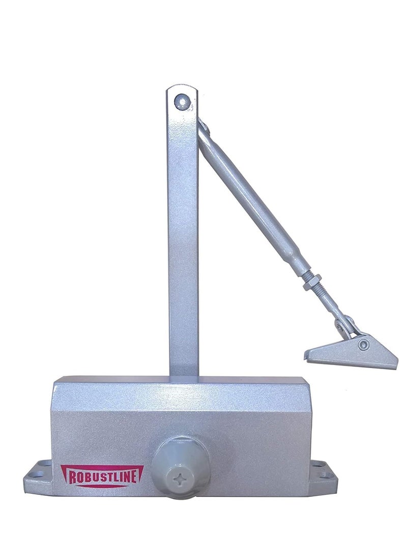 ROBUSTLINE Robustline Heavy Duty Door Closer For Home and Commercial use- 5 YEARS WARRANTY - (1604 - Silver, Door Weight Capacity 60Kg - 80Kg)  - Image 1