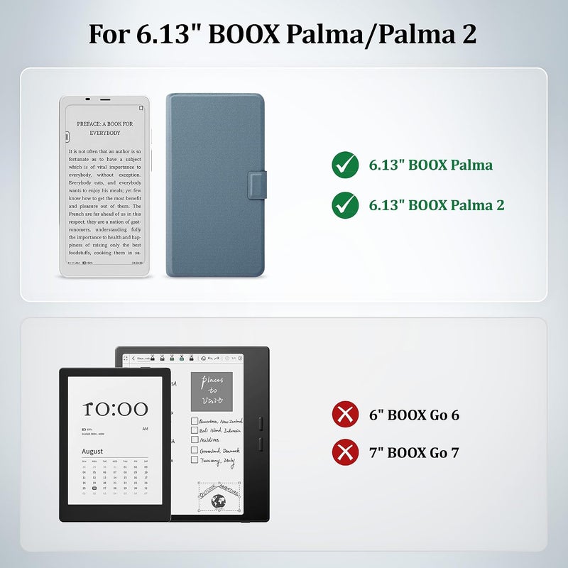 Vane Oak 2in1 Case for Onyx BOOX Palma 2 / Palma, Magnetic Detachable Folio Flip Cover, Slim PU Leather Case with Auto Wake/Sleep - Image 2