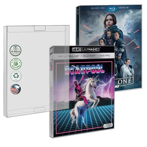 MALKO 10 Pack Blu-Ray SLIPCOVER Protector Case Compatible with: 4K UHD & Blu Ray Slips - Image 1