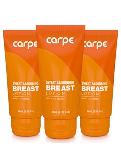 Carpe Carpe NoSweat Breast Pack of 3  Helps Keep Your Breasts and Skin Folds Dry  Sweat Absorbing Lotion  Helps Control Under Breast Sweat  Great For Chafing and Stain Prevention 