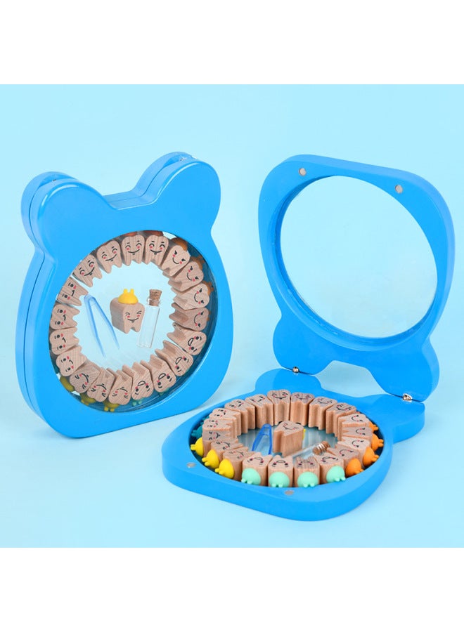 Children's Teeth Box Boys And Girls Teeth Memorial Box Creative Baby Fairy Umbilical Cord Collection Box-Color:Babe Mouse-Blue  - Image 1