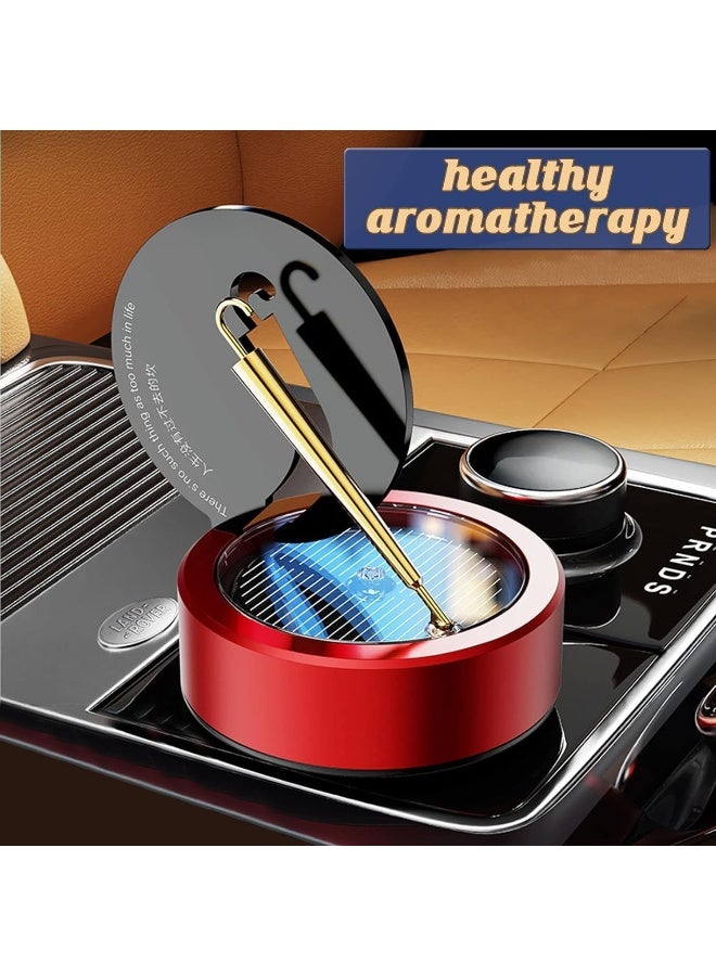 SAFENHAND Solar Energy Car Perfume Air Freshener, Rotating Umbrella Solar Car Aromatherapy Artwork, Creative Car Decoration Car Diffuser - Image 5