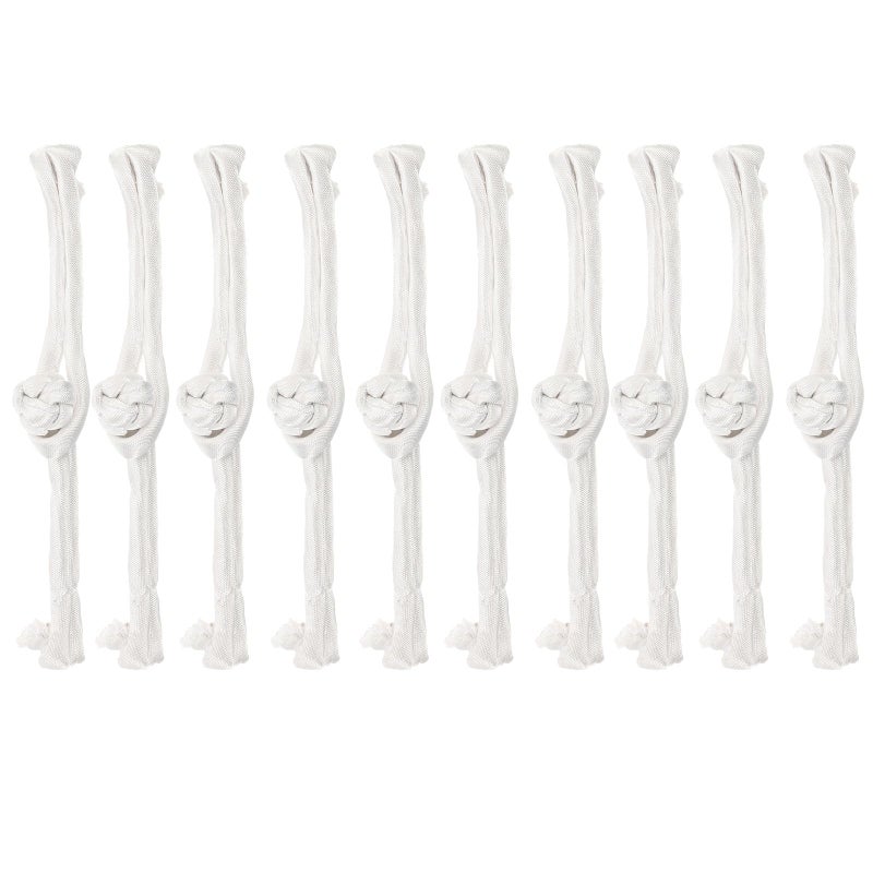 Traditional White Cloth Knot Buttons 20 Pairs For Cheongsam Tai Chi Suit Sewing - Image 2