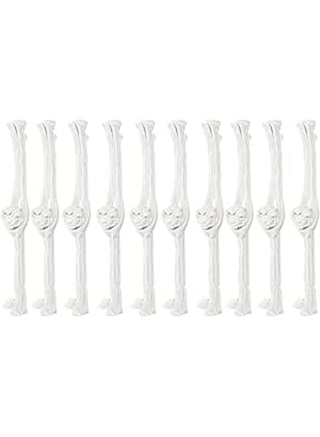 Traditional White Cloth Knot Buttons 20 Pairs For Cheongsam Tai Chi Suit Sewing - Image 1