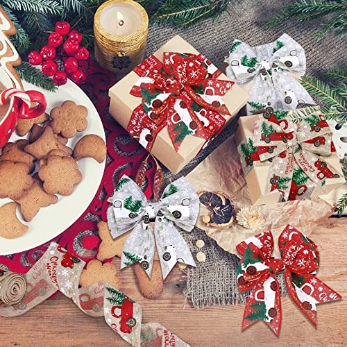 BAOTUJIA 3 Rolls Xmas Ribbon Fabric for Gift Wrapping, Christmas Ornaments Items, Gift Bows, Christmas Tree Decorations Material - Image 4