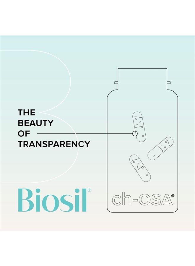 BIOSIL 60 Vegan Capsules, Pack of 2 - with Patented ch-OSA Complex - Increase Collagen Production for Beautiful Hair, Skin & Nails - GMO Free - 120 Total Servings - Image 5