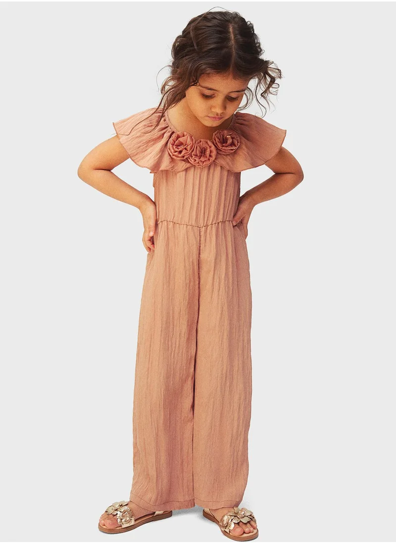 H&M Kids Floral Applique Jumpsuit