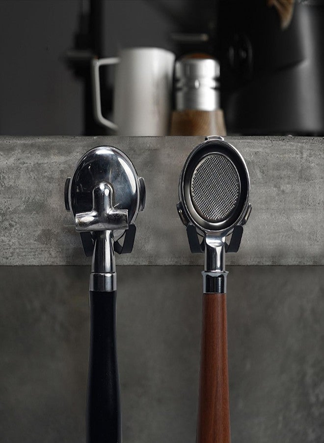 COMZPLIFE Coffee Portafilter Tamper Holder, Black Wall Mounted Magnetic Rack for Coffee Tamper, Espresso Accessories Organizer Tools(2pcs) - Image 5