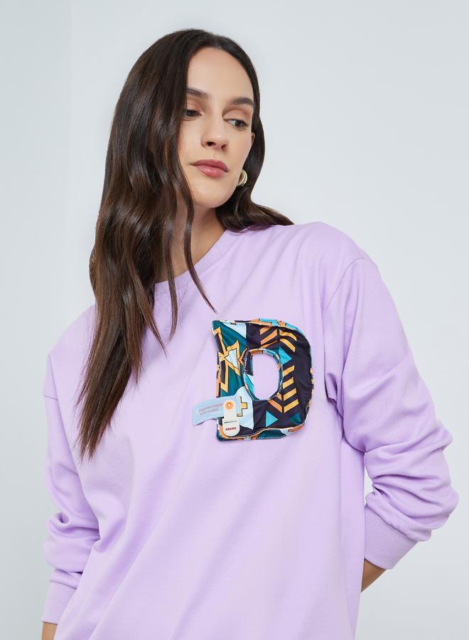 Take Two Women's 3D Printed Decor Round Neck Long Sleeve Sweatshirt - Image 4