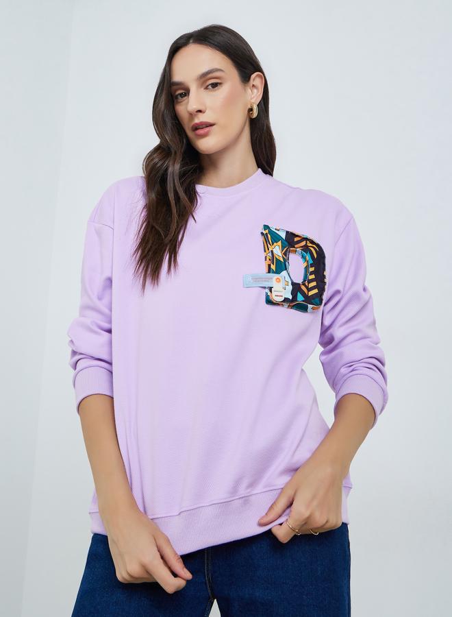 Take Two Women's 3D Printed Decor Round Neck Long Sleeve Sweatshirt - Image 3