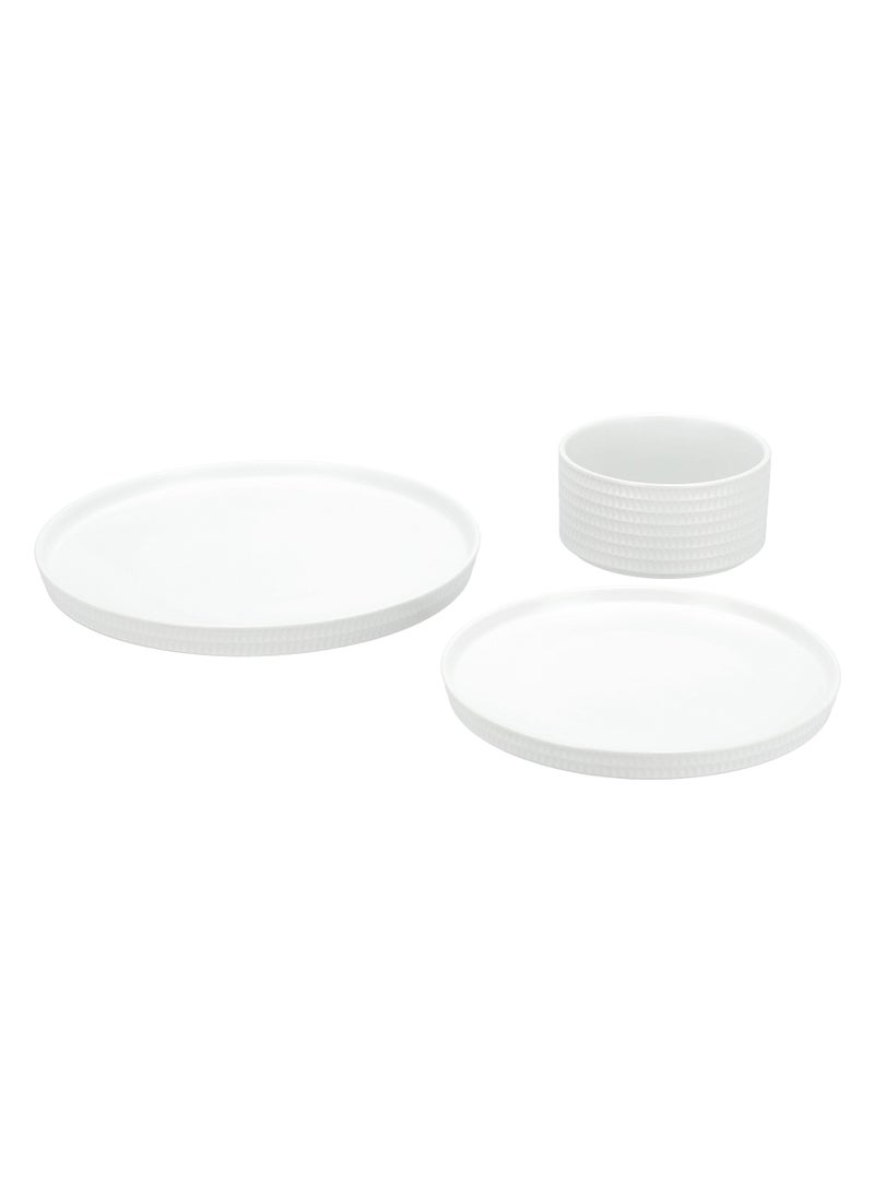 La Mesa La Mesa white porcelain 18 pc dinner set  - Image 3