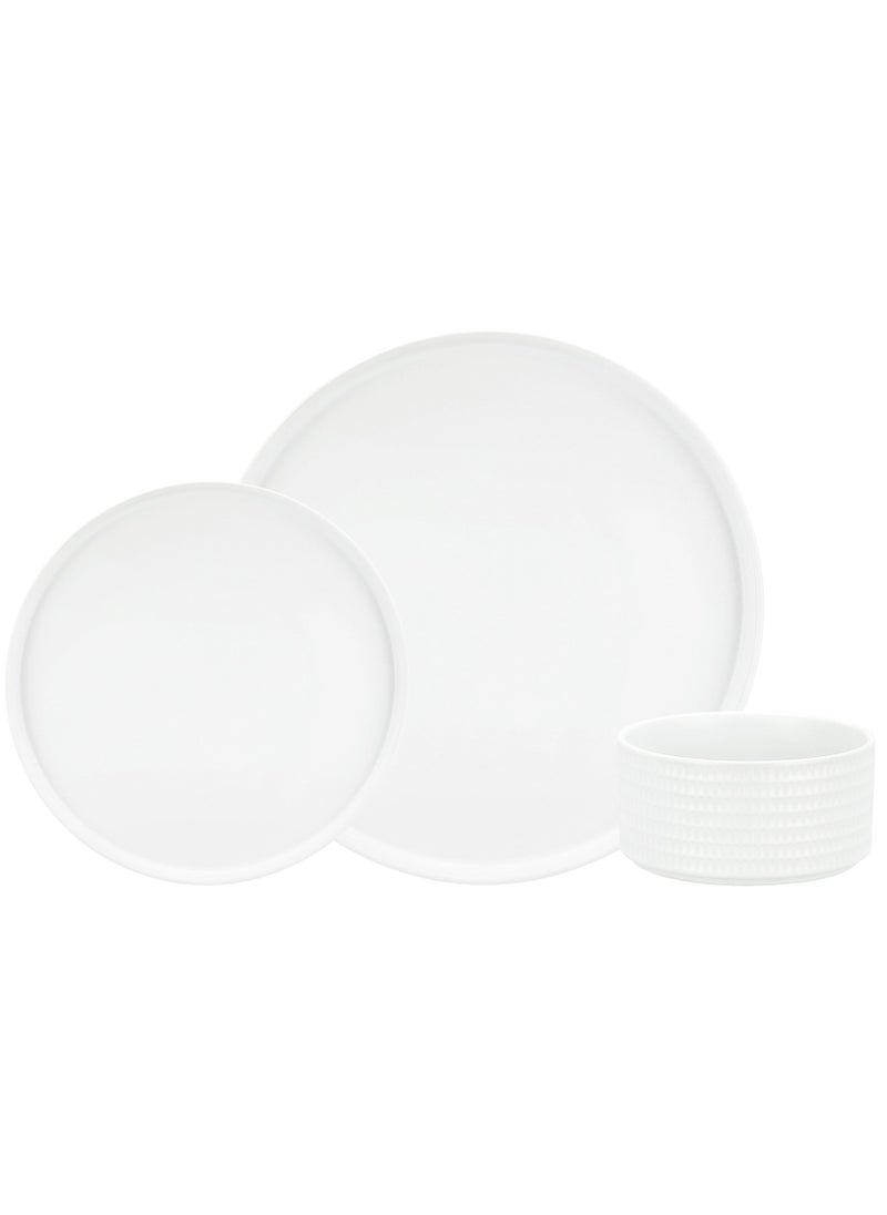 La Mesa La Mesa white porcelain 18 pc dinner set  - Image 4